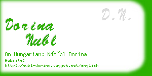 dorina nubl business card